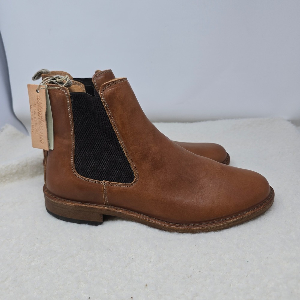 NEW Astorflex Bitflex Chelsea Boots Mens 44 Brown Leather Made in Italy NWOB